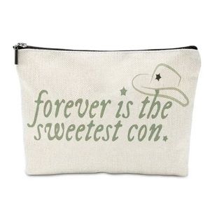 Cosmetic Bag with Zipper & Print of Taylor Swift’s Lyrics Cowboy Like Me NEW